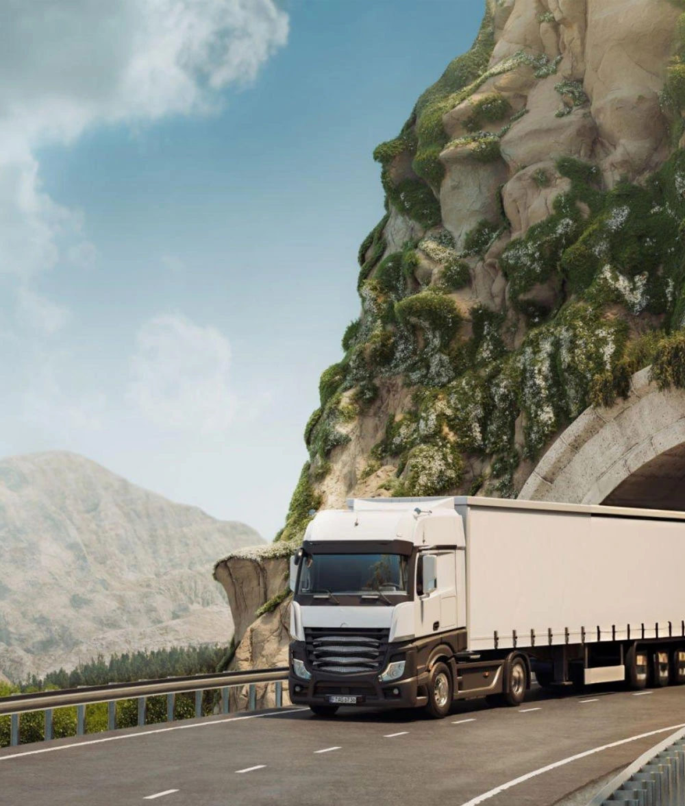 Logistics transport trucks