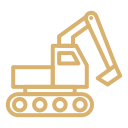 Excavator icon yellow